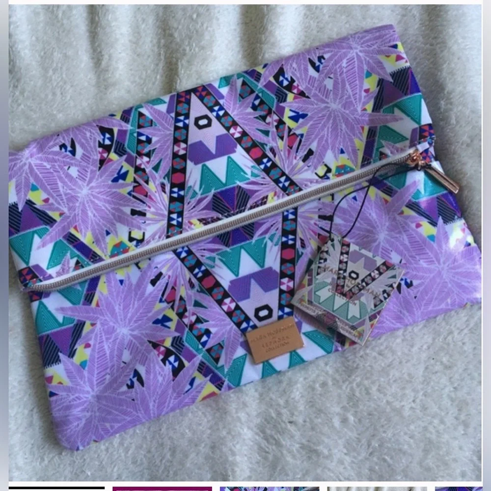 NWOT Mara Hoffman For Sephora Collection Zippered Multicolored Foldover Bag!